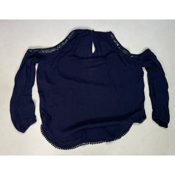 Cape Juby Cold Shoulder Blouse Top Women XS Blue NWT - Picture 3 of 6